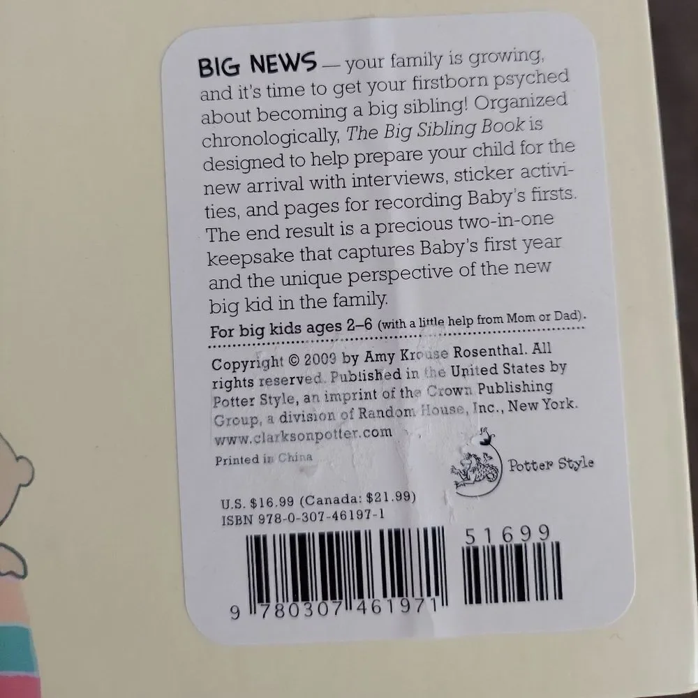 New The Big Sibling Journal : Baby's First Year According to Me (Hardcover)